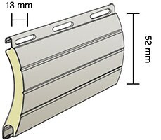 52mm Alu-Lamelle für Rolltore